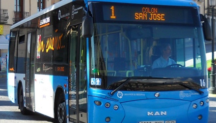 trabajadores de los autobuses urbanos de Segovia