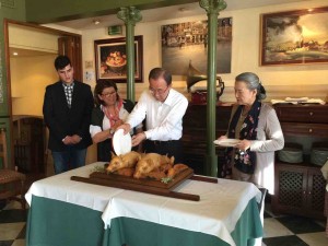 Ban Ki-Moon realiza una visita privada a Segovia y San Ildefonso