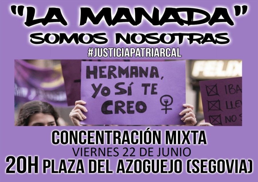 Convocada concentración en Segovia contra la excarcelación de ‘La Manada’