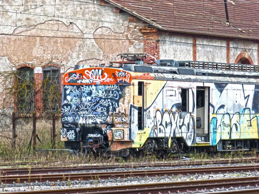 Detenido en Segovia un grafitero por causar daños en vagones de tren