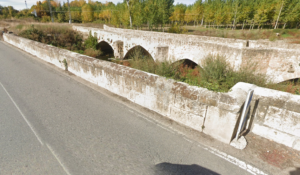 Obras para el ensanchamiento del puente sobre el Río Eresma