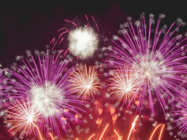 fuegos artificiales en Valsaín