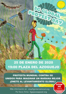 Protesta contra la tecnología 5G en Segovia