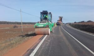 Obras de mejora en la carretera entre Bercimuel y Campo de San Pedro
