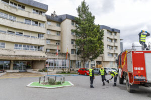 La UME desinfecta varias residencias de Segovia