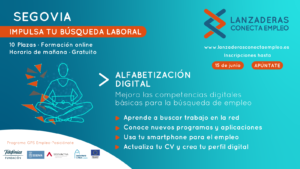 Segovia contará en junio con “Alfabetización Digital”, nuevo programa online de orientación laboral