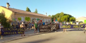 Quinta semana de protestas en Fuente el Olmo de Fuentidueña
