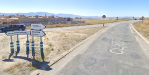 Corte de tráfico entre la Autovía de Pinares y la glorieta de acceso a Zamarramala