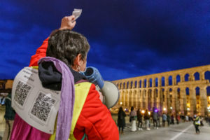 Unas 150 personas se manifiestan en Segovia por el Día de la Mujer
