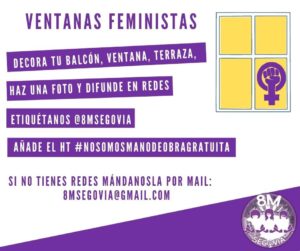 8M Segovia reivindica un Día de la Mujer diferente