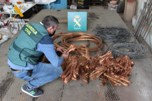Detenido por el robo de 206 kilos de cable de cobre en Segovia
