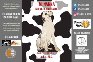 Nanna, un cachorro de 45 kilos que inspiró una cerveza solidaria