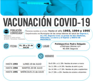 Nacidos en 1993, 1994 y 1995, ¡a vacunarse!