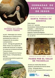 Diversas actividades para conmemorar el aniversario del fallecimiento de Santa Teresa de Jesús