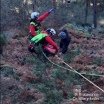 Evacuado en helicóptero un ciclista tras sufrir un accidente