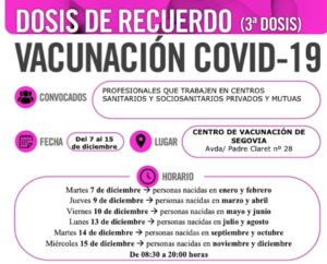 Tercera dosis de vacunación. Consulta cuándo y dónde se administra