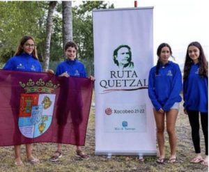 Cuatro segovianos están a punto de concluir la Ruta Quetzal 2022 en Santiago de Compostela