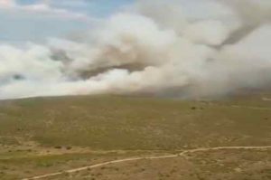 Declarado un incendio en Honrubia de la Cuesta que afecta a más de 30 hectáreas de superficie arbolada