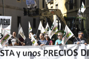 Agricultores y ganaderos se manifiestan en Segovia