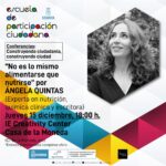 Ángela Quintas enseñará sobre nutrición en Segovia