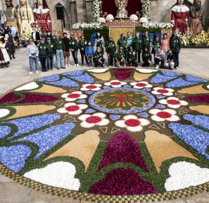 Alfombra floral en Segovia