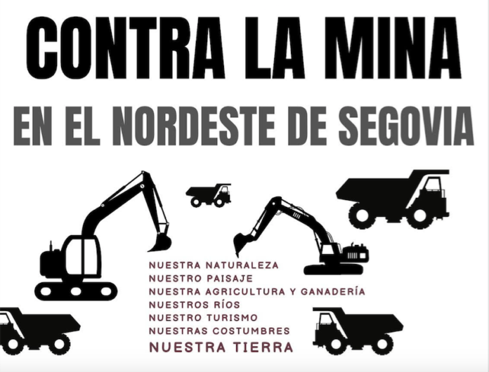 contra la mina en el nordeste de Segovia