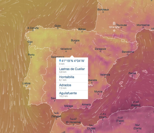 mapa interactivo de la ola de calor
