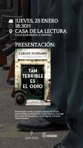 Librería Diagonal de Segovia presenta «Tan terrible es el odio»