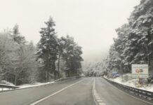 aviso de nieve en Segovia
