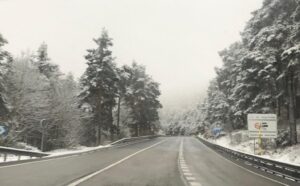 aviso de nieve en Segovia