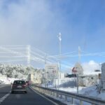 Aviso de nieve en Segovia en el puente