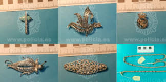 joyas y objetos recuperados por la Policía