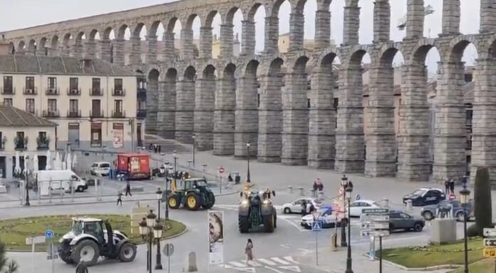 protesta de tractores llega a Segovia