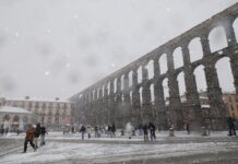 Aviso de nieve en Segovia