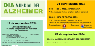 Actividades en Segovia por el Día Mundial del Alzheimer