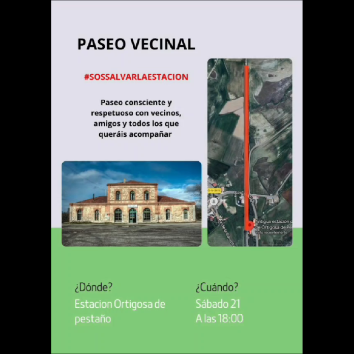 Los vecinos de Ortigosa del Pestaño se movilizan por su estación