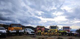 Simulacro de incendio en Valsaín