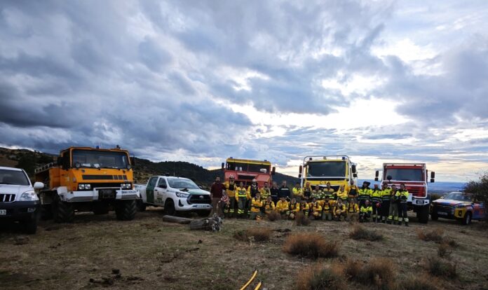 Simulacro de incendio en Valsaín