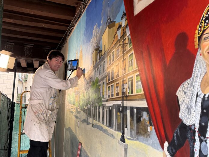 mural de López Saura en Segovia