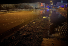 Fuga de agua en el Polígono de Hontoria