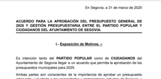 Acuerdo completo de Gobierno en el Ayuntamiento