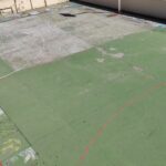 Denuncian el mal estado del patio de un instituto de Segovia Denuncian el mal estado del patio