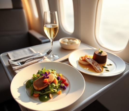 Cómo elegir la comida en el avión para un vuelo cómodo