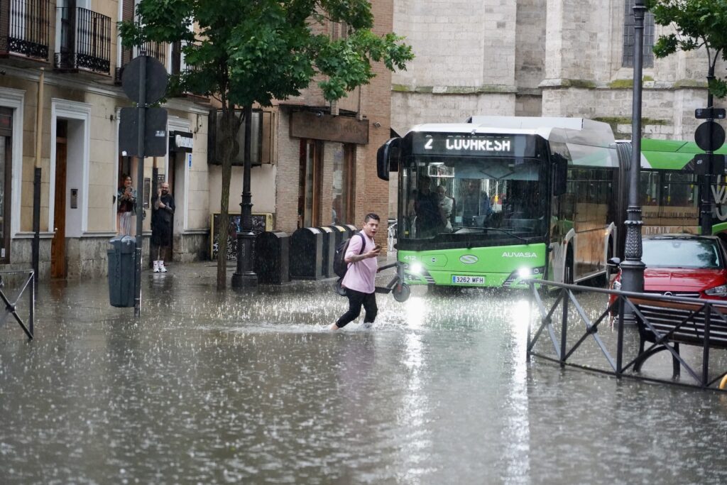 tromba de agua en Valladolid