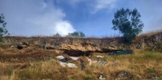 basura en el yacimiento de Segovia