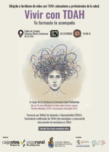 Cartel charla 'Vivir con TDAH'