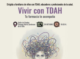 ‘Vivir con TDAH’: una jornada enfocada a las familias Cartel charla 'Vivir con TDAH'