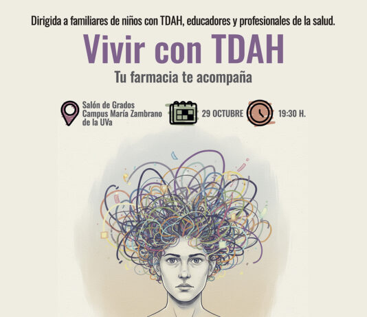 ‘Vivir con TDAH’: una jornada enfocada a las familias Cartel charla 'Vivir con TDAH'