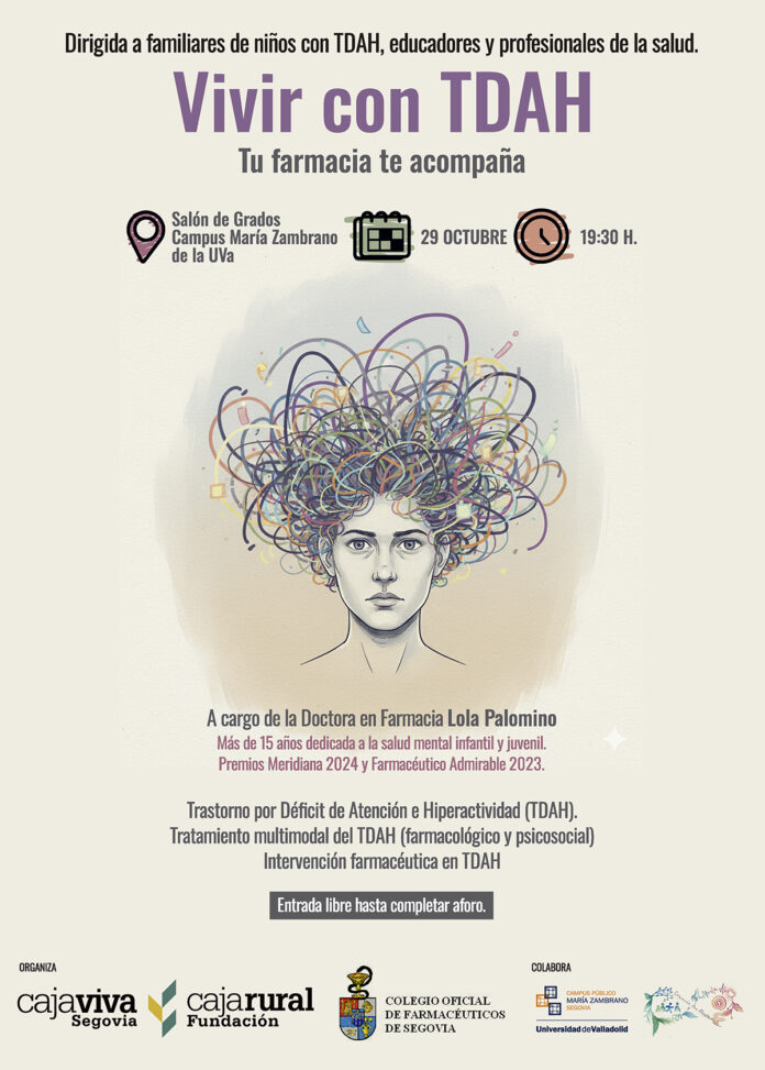 CARTEL JORNADA TDAH.cdr Cartel charla 'Vivir con TDAH'