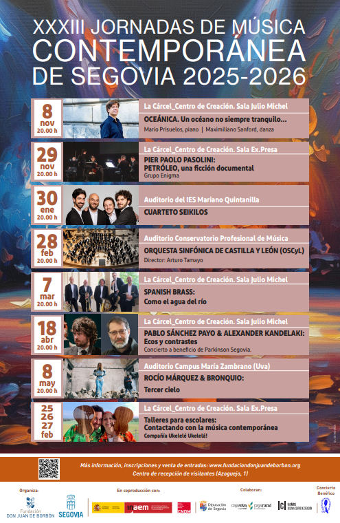 Cartel de las Jornadas de Música Contemporánea de Segovia 2025 Cartel de las Jornadas de Música Contemporánea de Segovia 2025